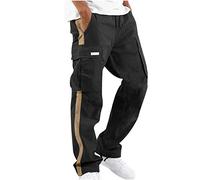 Work Trousers Men Multi Pockets Cargo Trouser Workwear Utility Pants Classic Drawstring Straight Leg Workout Pants Outdoor Fitness Pant with Mix Colour, Solid Colour, Camouflage, Fleece Trousers