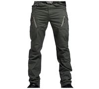 Work Trousers Mens Durable Combat Cargo Trousers Casual Walking Hiking Outdoor Pants Work Utility & Safety Workwear Waterproof Pants with Pockets UK Sale Clearance Plus Size M-5XL Green