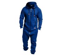 Work Utility Safety Overalls Adult Men Big and Tall Onesie Fashion Casual Fulll Suit Adult Halloween Costumes for Work(2# Blue,Medium)