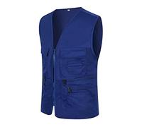 Work Vests For Men With Pockets | Waistcoats For Men Casual Outdoor Hiking Waistcoat Zipped Pockets Lightweight Gilet Multifunctional Sleeveless Jacket Durable Cargo Vest V Neck Tactical Gilet