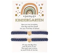 Work Watch for Men First Day of School Bracelet Back to School Bracelet Handwoven Bracelet Golden Love Couple Friendship Parent Child Hand Rope Heart Bracelet Back to Intelligent (Navy, One Size)