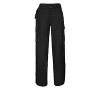 Work Wear Heavy Duty Trousers (Long) Pants Russell Black 30L