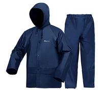 Work Wear Jacket and Trousers Set for Men/Women, Ultra-Lite Waterproof Raincoat Windproof Hooded Rainsuit Rain Gear
