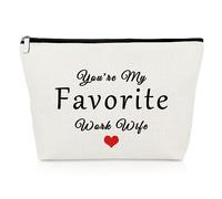 Work Wife Gifts for Women Makeup Bag Best Work Wife Ever Gift Work Wife Appreciation Gift Farewell Going Away Gift for Coworker Christmas Birthday Gift Work Wife Leaving Gifts Cosmetic Travel Pouch
