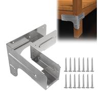 Workbench and Shelving Hardware Kit - Galvanized Steel Workbench Corner Bracket - Custom Workbenchs Shelving Work Table - 8 Pcs & 100 Screws - Fits 2x4 Wood (Actual 1.5"x3.5")