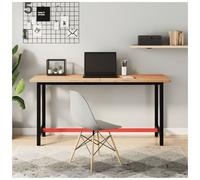 Workbench Beech Top, Heavy-Duty Powder-Coated Black & Red XL Frame 150x55x81.5cm