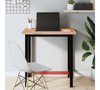 Workbench Black/Red 80x55x81.5cm Solid Beech Wood Top Powder-Coated Sturdy Metal