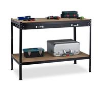 Workbench DIY Table 2 Levels Tool Storage Folding Workbench Garage Table