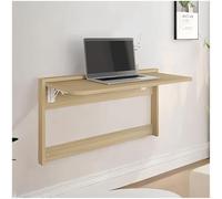 Workbench Drop Leaf Table, Floating Laptop Desk, foldable dining table, small folding table, with Heavy Duty Metal Collapsible Shelf Brackets, for Small Spaces(Yellow,84 * 49cm/33 * 19.3inch LWX