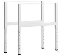 Workbench Frames Pair Grey Powder-Coated Metal Adjustable 85x(69-95.5)cm Set Pro