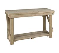 Workbench Indoor/Outdoor - Pressure Treated - Heavy Duty - Handmade Garage Workshop Work Table (4ft)