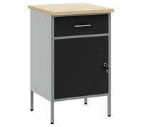 Workbench Industrial black & grey 50x55x85cm Engineered Wood Steel 4 Drawer Pro