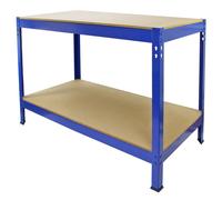 Monster Racking Q-Rax Garage Heavy Duty Steel Shed/Metal DIY Workbench, Blue