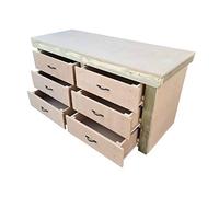 Workbench Tool Cabinet Wooden 18mm MDF Top Heavy-Duty Industrial Work Table (4ft)