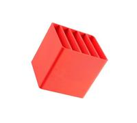 Workbench Tool Holder | 5-Slot ABS Organizer Bin, Upright Open-Top Sorting Tray, Small Hardware Accessories, Garage Table Hobby Corner, Red