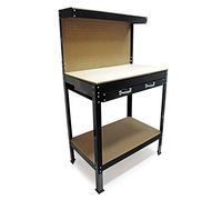 Workbench With one Storage Drawer Pegboard Shelf Pegs Workshop Garage 1200x550x1500mm