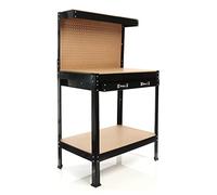 Workbench With one Storage Drawer Pegboard Shelf Pegs Workshop Garage 800x500x1400mm