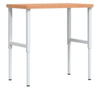 Workbench Wooden Work Table Work Bench Solid Wood Beech Rectangular vidaXL