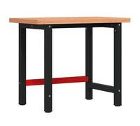 Workbench Wooden Work Table Work Bench Solid Wood Beech Rectangular vidaXL