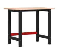 Workbench Wooden Work Table Work Bench Solid Wood Beech Rectangular vidaXL