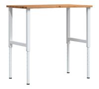 Workbench Wooden Work Table Work Tool Bench Workstation Solid Wood Oak vidaXL