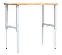 vidaXL Workbench 100x60x(71.5-98) cm Solid Wood Oak