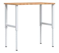 Workbench Wooden Working Table Work Bench Solid Wood Oak Rectangular vidaXL