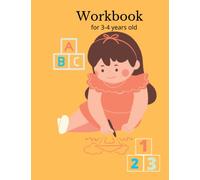 Workbook for 3-4 years old children: Workbook have Beginner Alphabets Tracing, Numbers, Shapes , Coloring Activity and Matching Activity.