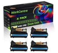 WorkCentre 3655S Compatible for Xerox Drum Unit with Chip Phaser 3610 WorkCentre 3615 WorkCentre 3655 WorkCentre 3655i WorkCentre Printers (4 Pack Black)