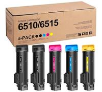 Workcentre 6515 Toner Phaser 6510 Toner Replacement for Xerox Workcentre 6515 Toner Phaser 6510 Toner Cartridge Compatible with Xerox Phaser 6510dni 6510n Workcenter 6515dni 6515dn（5 Pack