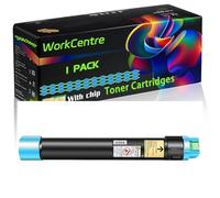 WorkCentre 7525 Compatible for Xerox Toner Cartridges with Chip WorkCentre 7525 7530 7535 7545 7556 7830 7835 Printers (1 Pack Cyan)