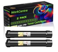 WorkCentre 7525 Compatible for Xerox Toner Cartridges with Chip WorkCentre 7525 7530 7535 7545 7556 7830 7835 Printers (2 Pack Black)