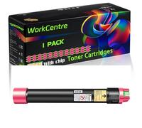 WorkCentre 7525 Compatible for Xerox Toner Cartridges with Chip WorkCentre 7525 7530 7535 7545 7556 7830 7835 Printers (1 Pack Magenta)