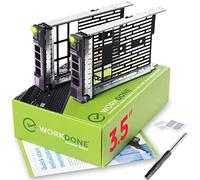 WorkDone 2-Pack - 3.5 inch Hard Drive Caddy - Compatible for Dell PowerEdge Servers - with Detailed Installation Manual - Sled Front Sticker Labels - Screwdriver