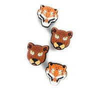 Worked Like a Charm 4pcs Tiger Leopard Jungle Cats Shoe Charms Decoration Gift