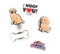 Worked Like a Charm 5pcs Golden Lab Labrador Bone Dog Person Shoe Charms for Clog Shoes Decoration Gift