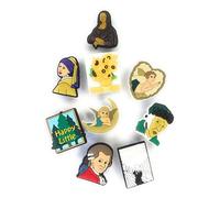 Worked Like a Charm 9pcs Art Paintings Shoe Charms for Clog Shoes Decoration Gift