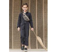 Worker-Style Jumpsuit for Girls anthracite