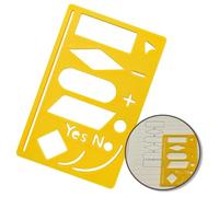 Workers Mobile 56mm X Line Plastic Drawing Ruler Yellow Stencil Symbols Shapes Template Stencils 88mm Office - Flowchart Process Tool for Having - Designers