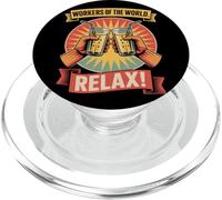 Workers of the World Relax Labor Day PopSockets PopGrip for MagSafe