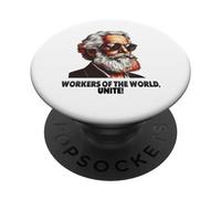 Workers of the world, unite!, Kommunist, Karl Marx PopSockets Swappable PopGrip