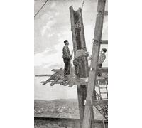 Workers placing a girder in position on the Eiffel Tower Champ de Mars Paris France late 19th century. From Great Engineers published c.1890 Poster Print by Ken Welsh (11 x 19)