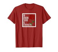 Workers Strike Union Strength Laborer Trade Union Labor T-Shirt, Men, Cranberry Red, Small