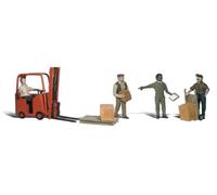 Workers W/Forklift HO Scale Woodland Scenics (US IMPORT)