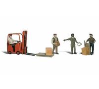 Workers with Forklift - N Scale (8 pieces) Woodland scenics A2192