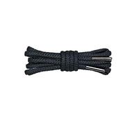 WorkerWalker Round Shoe Boot Laces, Unbreakable Indestructible Fire Abrasion Cur Resistant and Flame Retardant, Made of Kevlar Para Aramid Fibre, XTR Laces PRO, 1 pair (91 - Black / 110 cm - 43 inch)