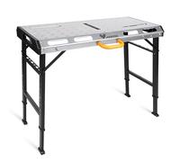WORKESS Metal Welding Table Folding 1000 lbs Load Capacity Heavy Duty Steel Construction Workbench for Welding Adjustable 7 Level Height