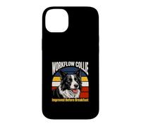Workflow Collie Improved Before Breakfast Humor Dog Case for iPhone 14 Plus