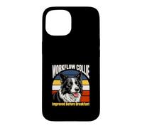 Workflow Collie Improved Before Breakfast Humor Dog Case for iPhone 15