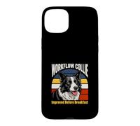 Workflow Collie Improved Before Breakfast Humor Dog Case for iPhone 15 Plus